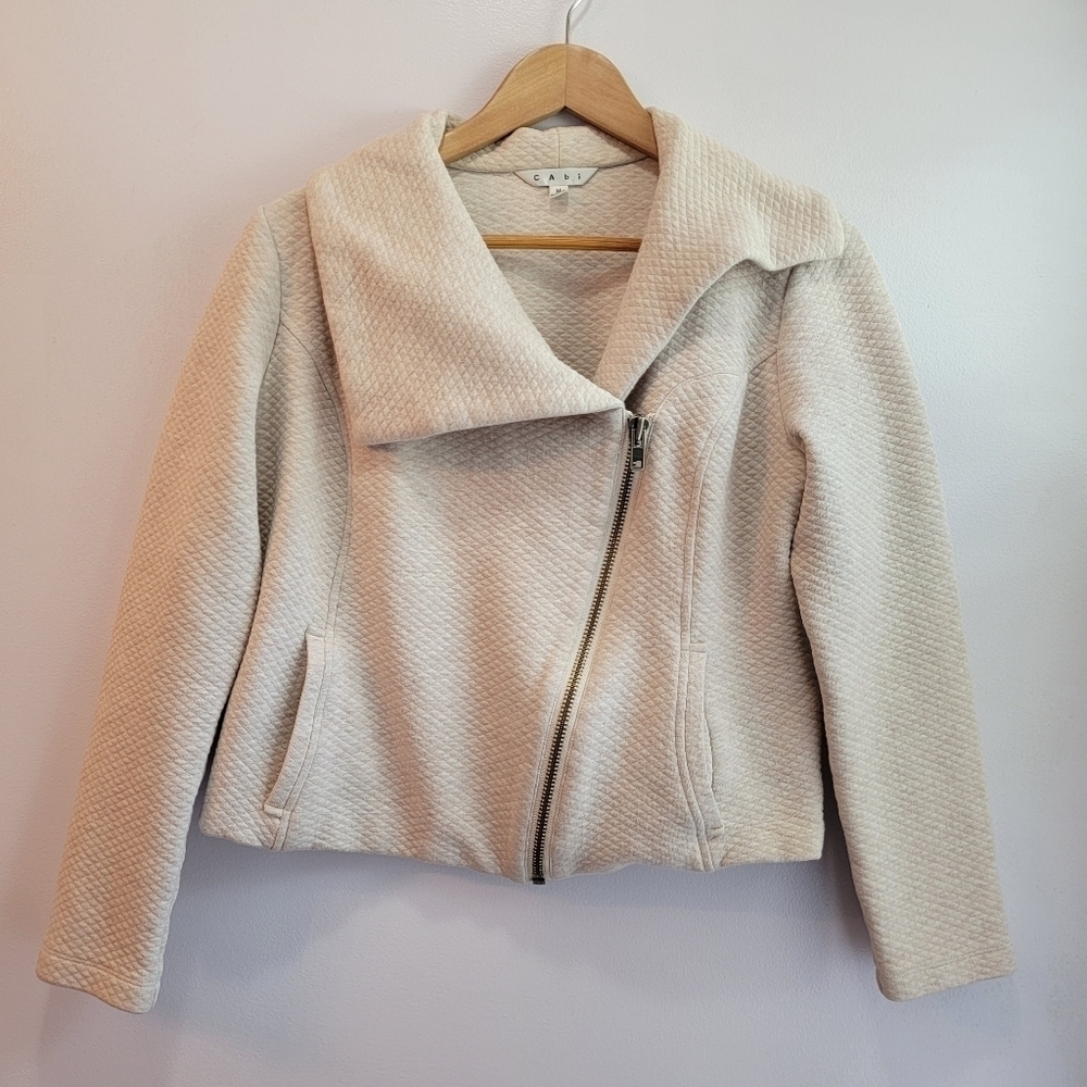 Cabi Quilted Moto Style Jacket Size M - Picture 1 of 5